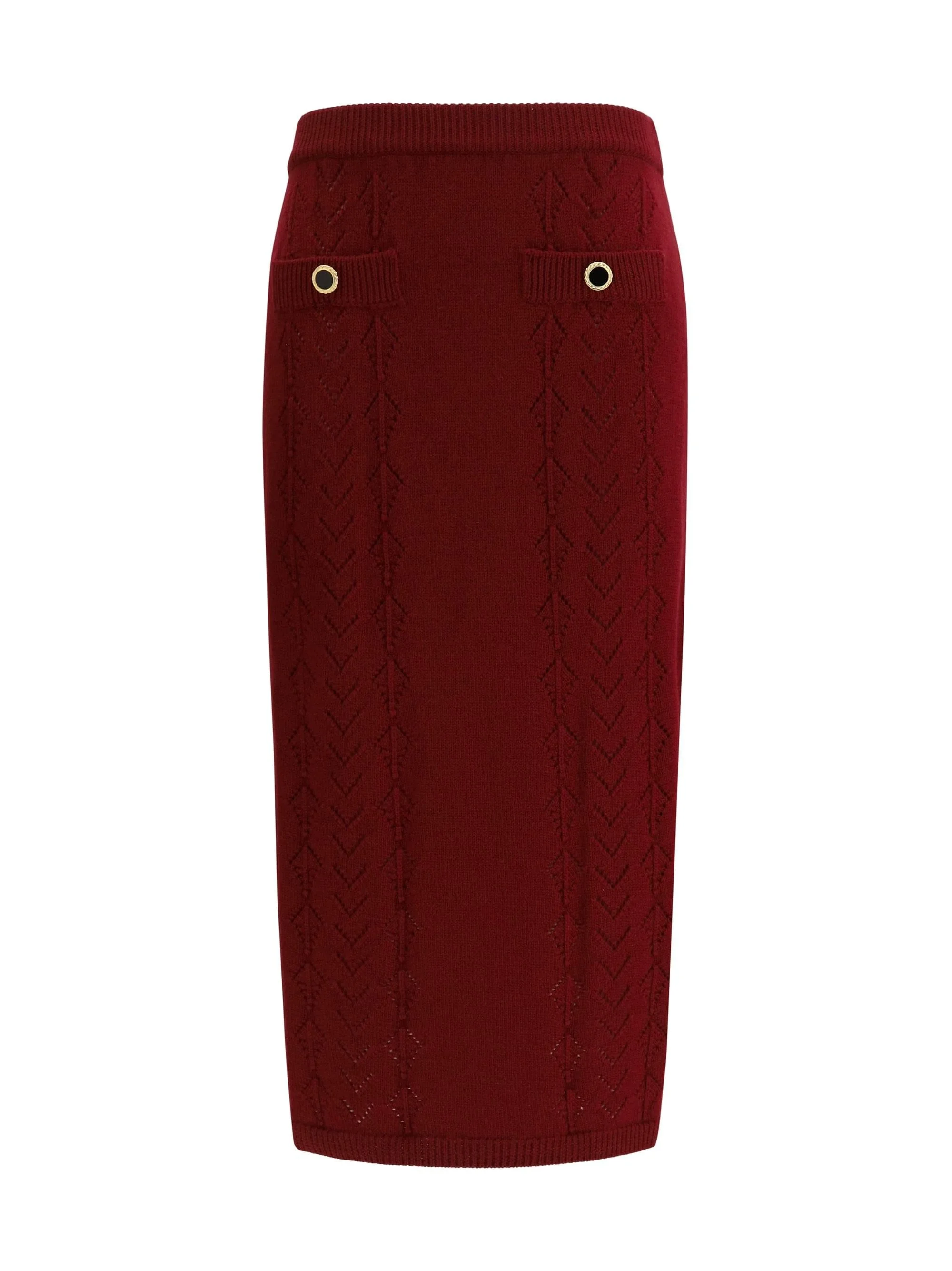 Alessandra Rich Women Merino Wool Midi Skirt - 1
