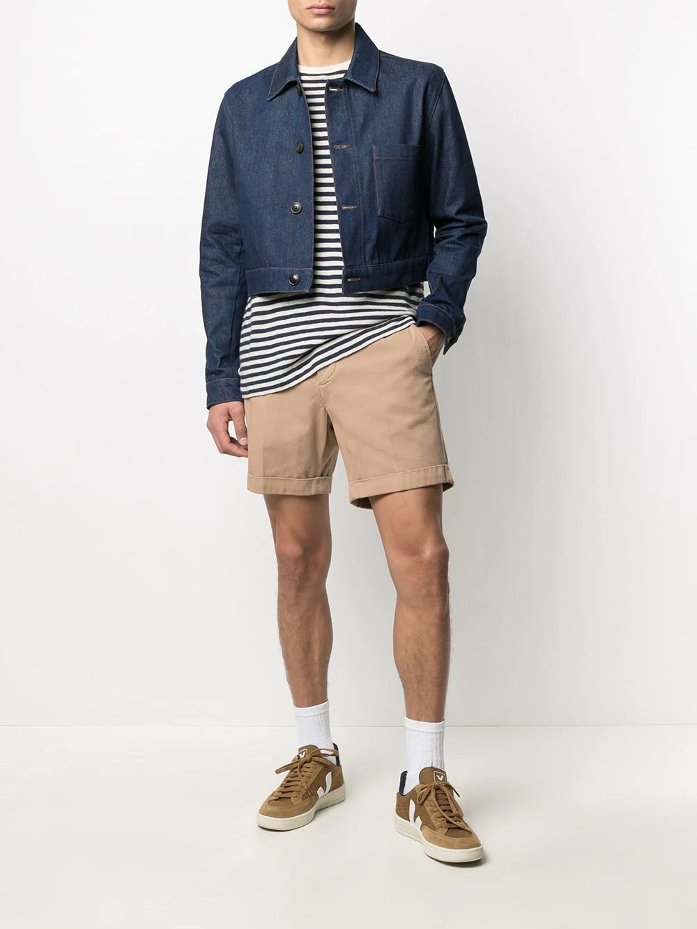 turn-up hem chino shorts - 2