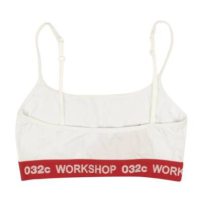 032c 032C Logo Classic Bralette 'White' outlook