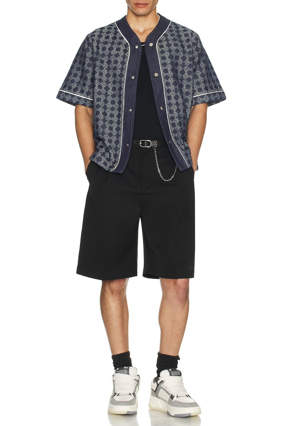 MA Quad Denim Baseball Shirt - 5