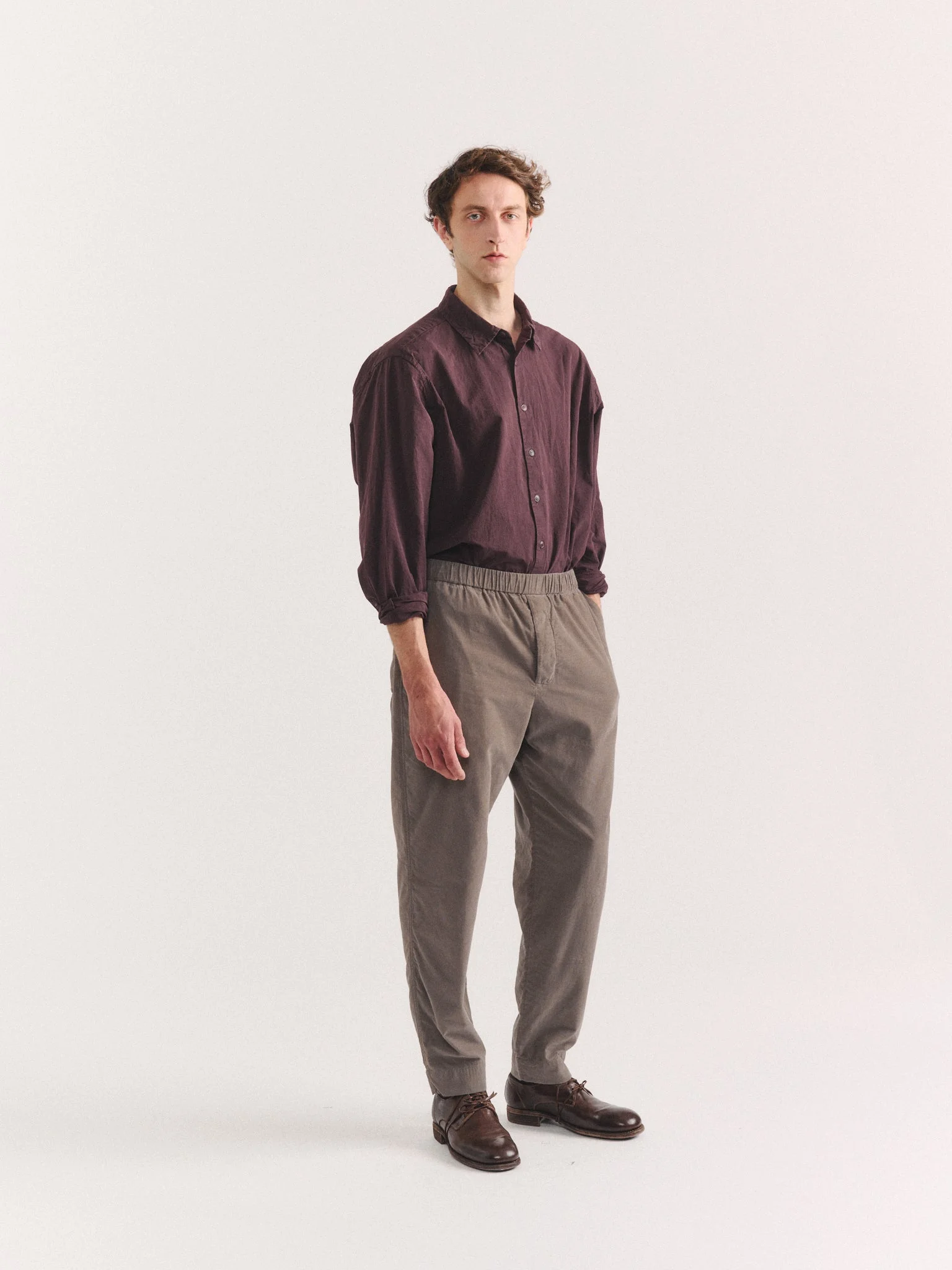 JOG AH PANTS - PIN CORD - LIGHT KHAKI - 1