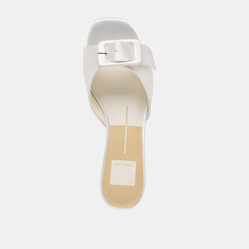 EDINA SANDALS TRUE WHITE SATIN 8
