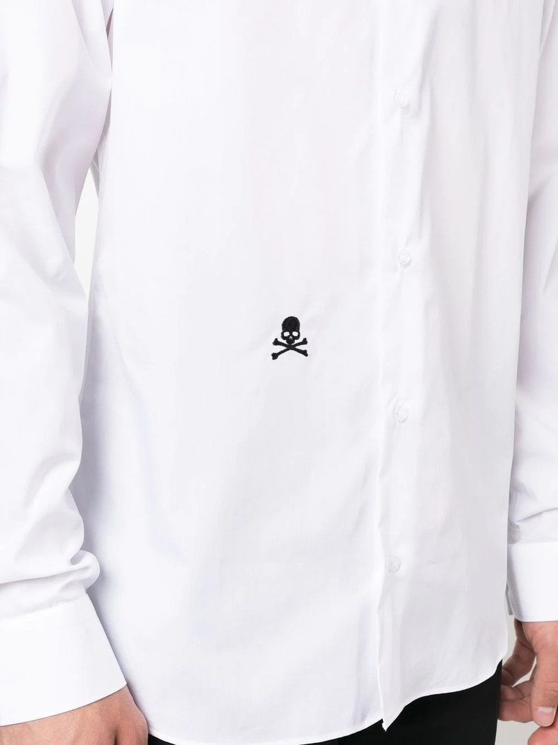embroidered skull cotton shirt 5
