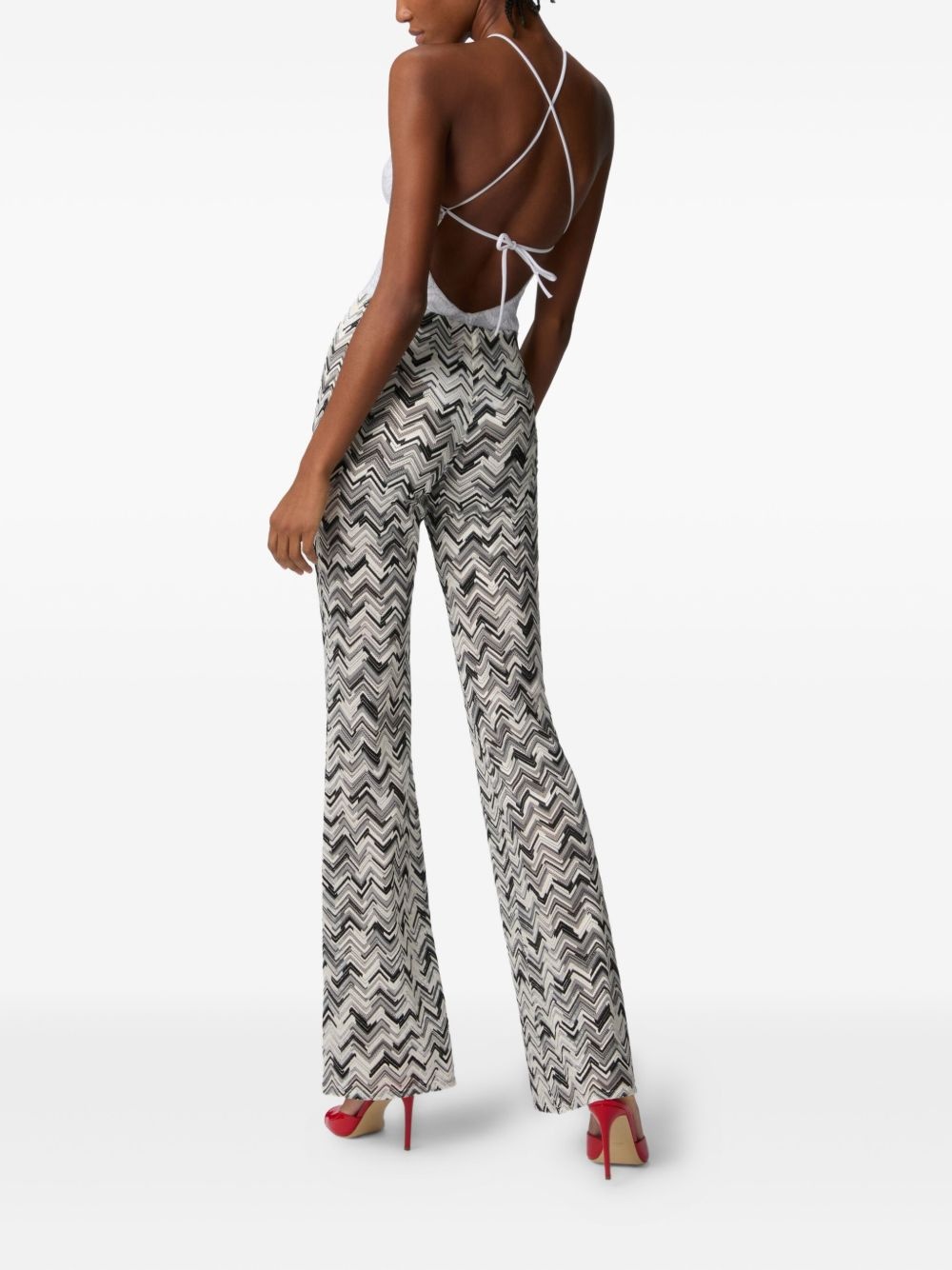 zigzag-pattern trousers - 3