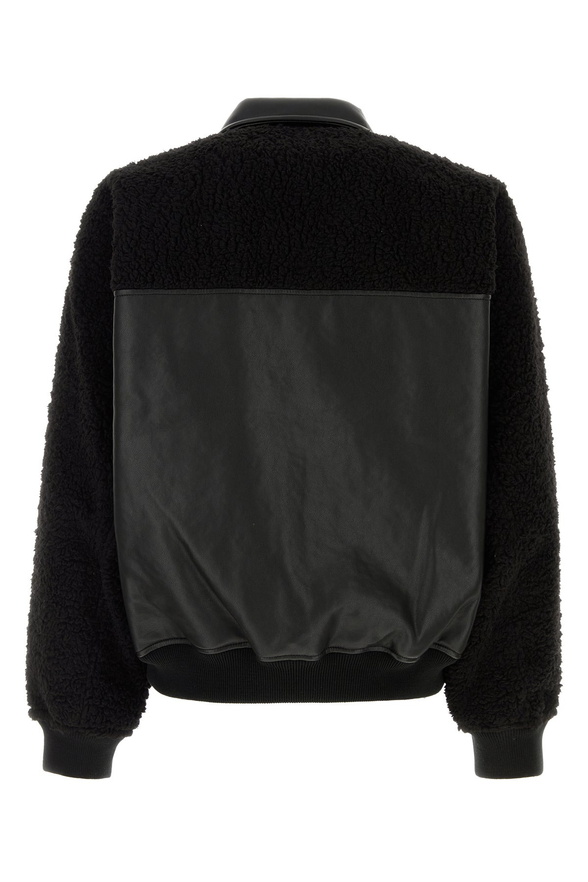 Black synthetic leather jacket - 2