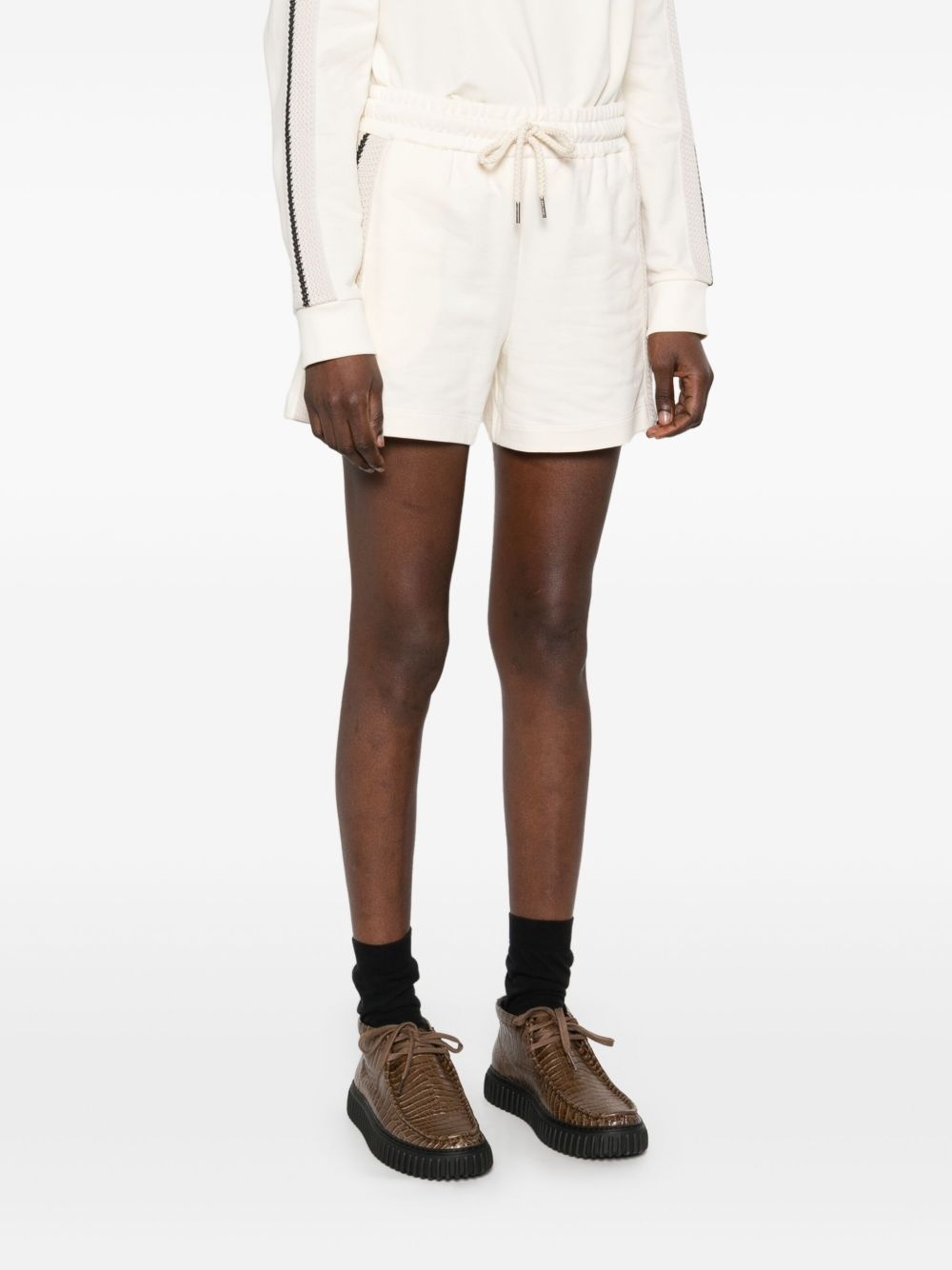 knitted-trim track shorts - 3