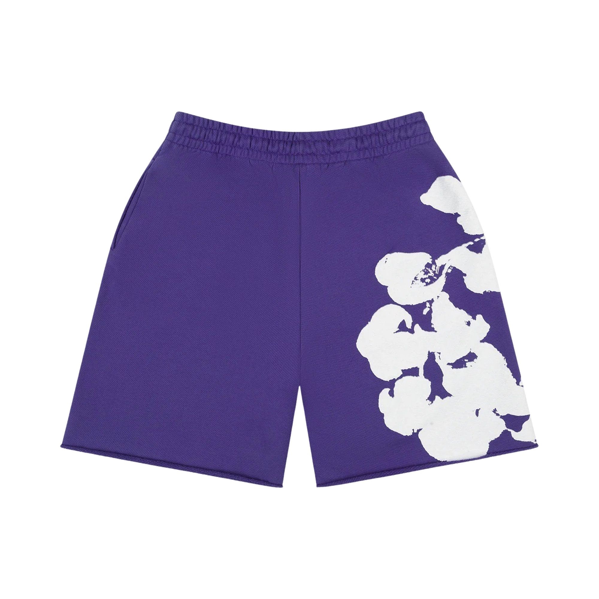 Denim Tears Big Cotton Wreath Sweat Shorts 'Purple' - 2