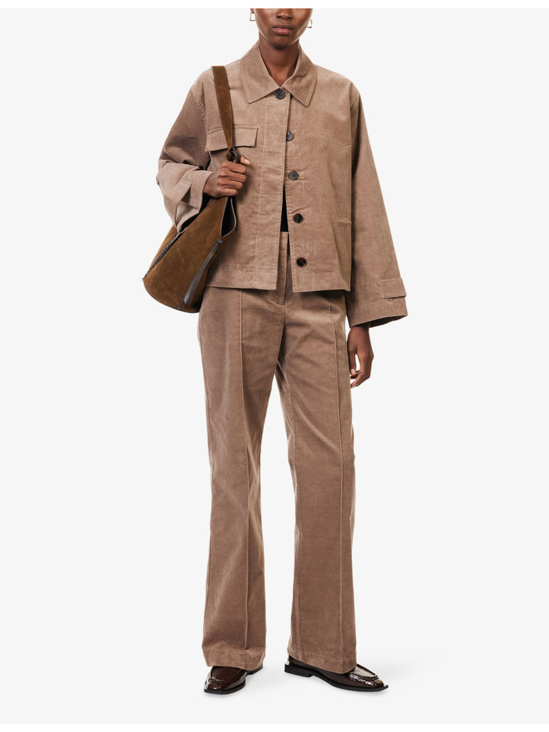 SAMSØE SAMSØE Salot Straight-Leg Corduroy Trousers outlook