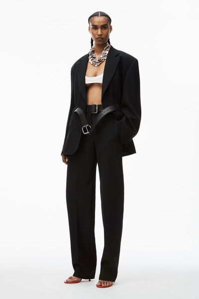 Alexander Wang wool canvas wide belted blazer outlook