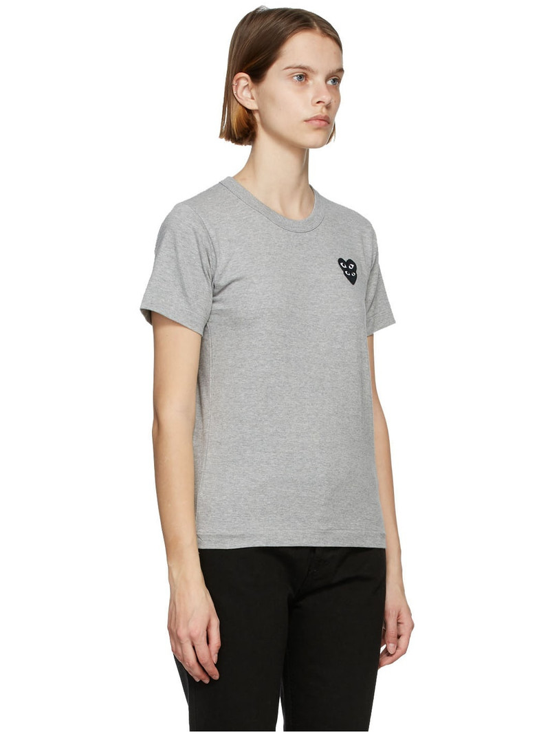 Grey & Black Layered Heart T-Shirt 2