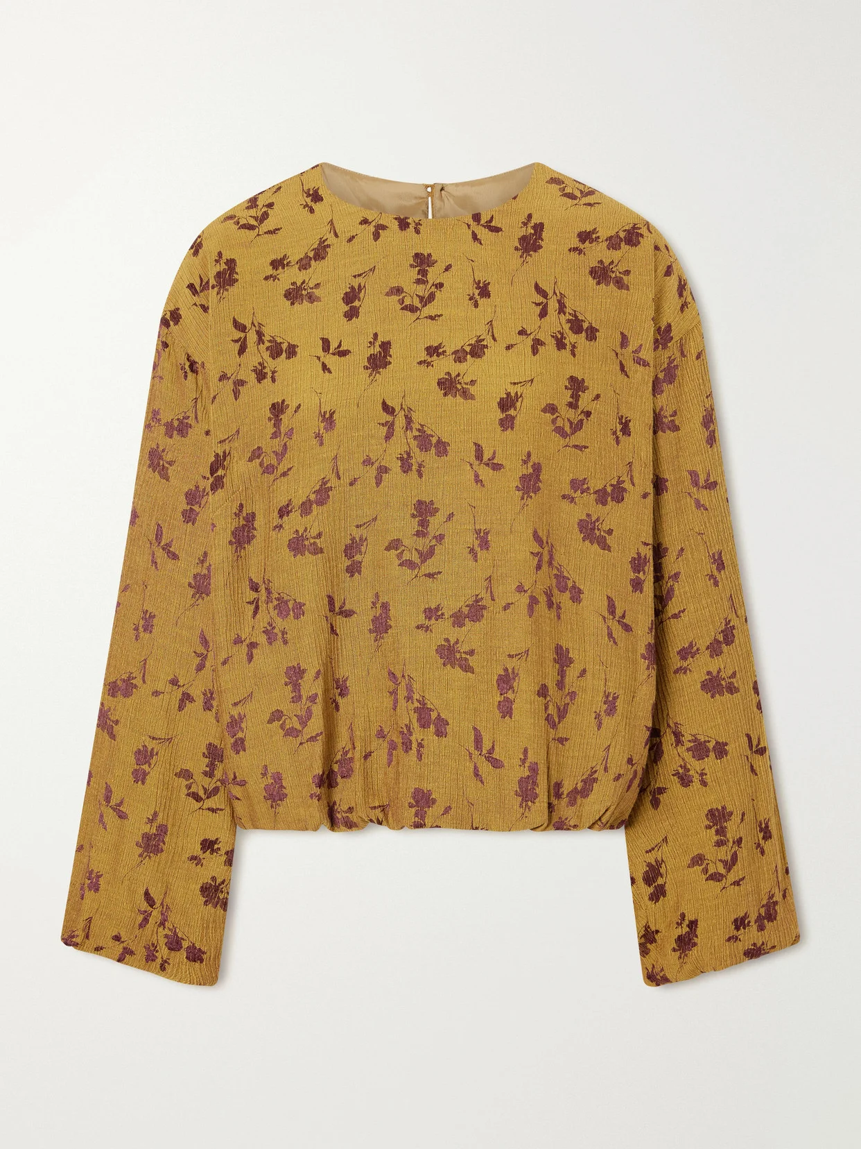 Floral-jacquard Cloqué Blouse - 1