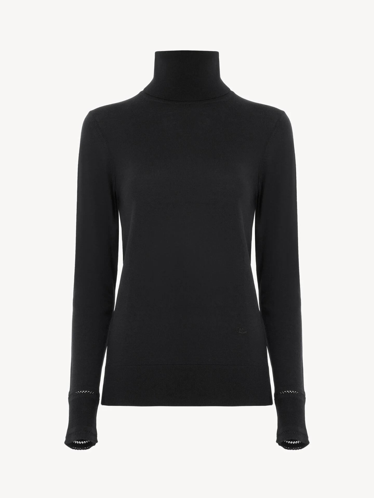FITTED TURTLENECK IN A WOOL KNIT - 1