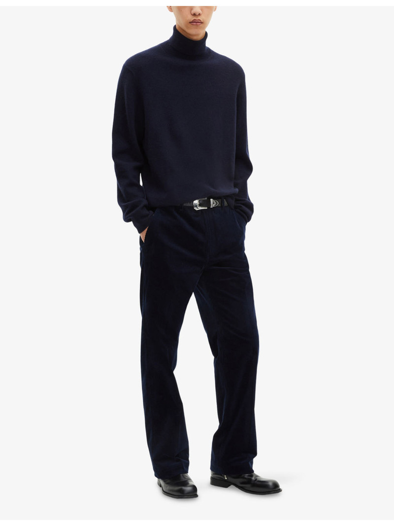 The Kooples Turtleneck Brand-Embroidered Cashmere-Blend Jumper outlook