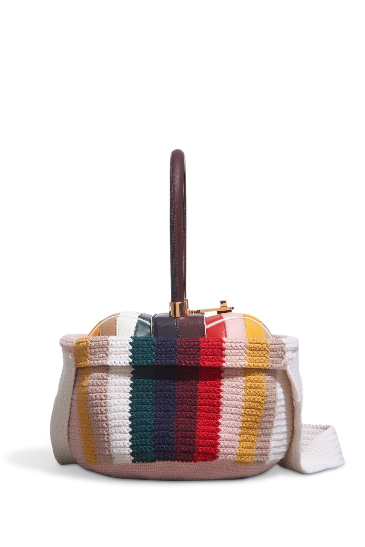 Crossover Knit Bag in Multi Cashmere - 2