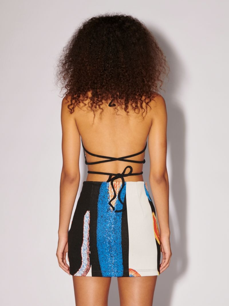 JACQUARD CROSSED TOP - 4