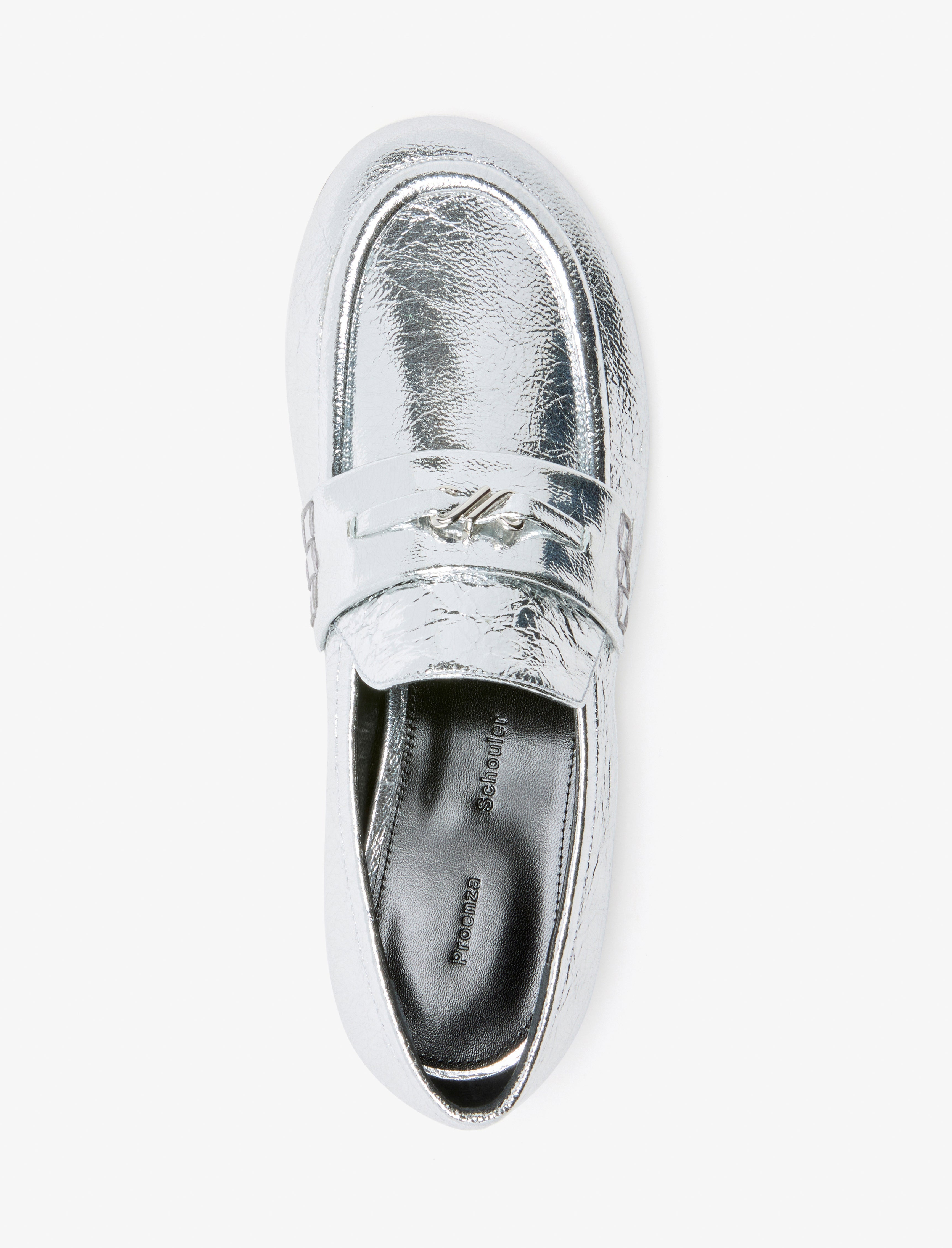 Mini Monogram Loafers in Crinkled Metallic - 4