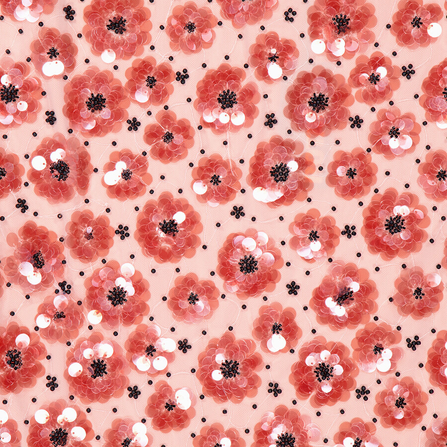 Rotate Ladies Peachskin Flower Sequins Skirt - 2