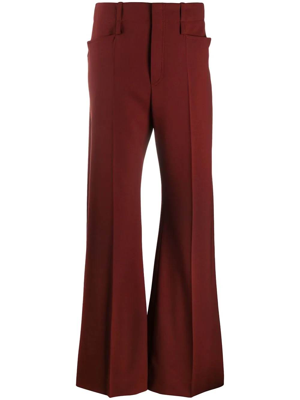 high-rise flared trousers - 1