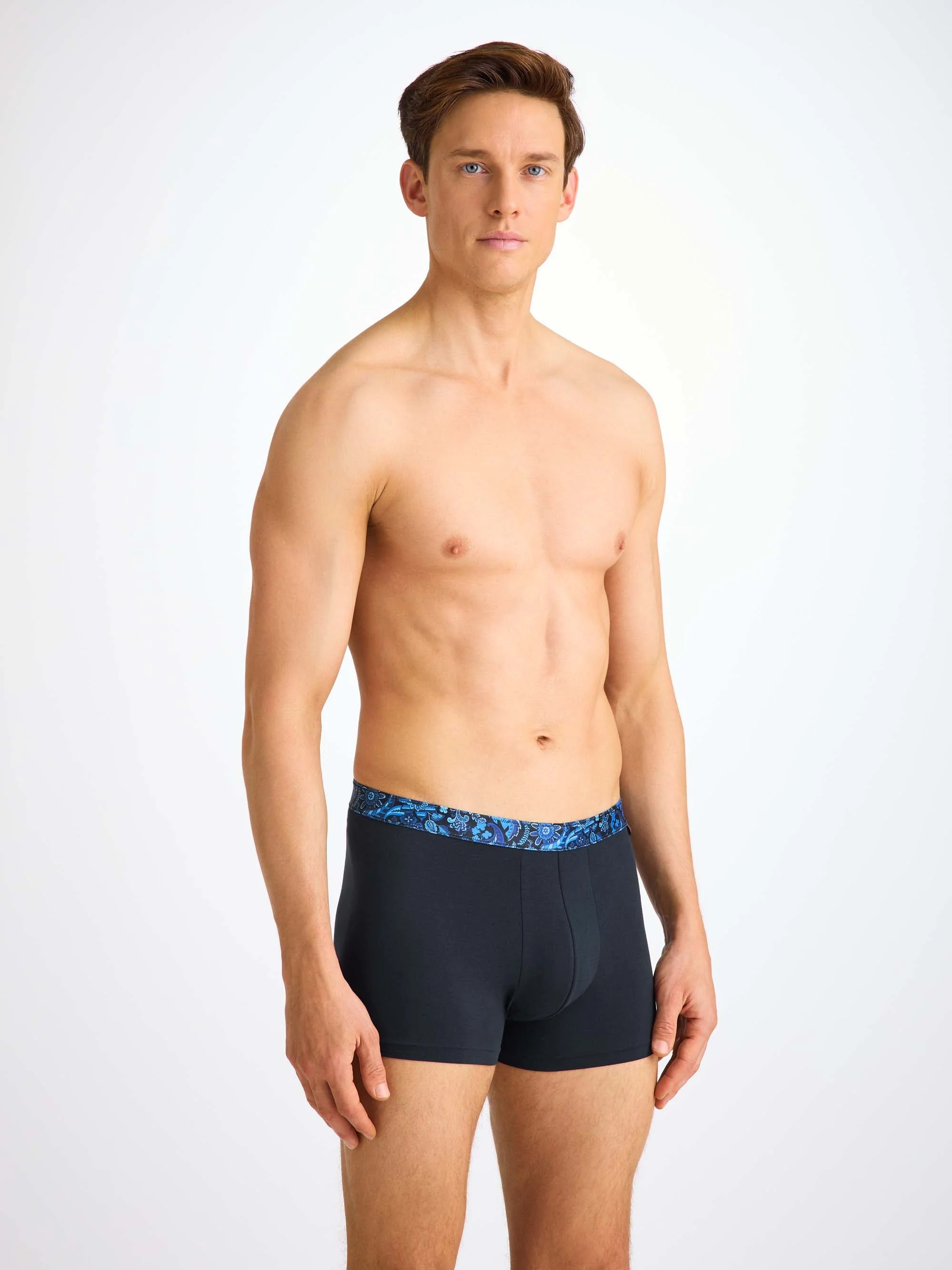 Men's Boxer Briefs Band 66 Pima Cotton Stretch Navy - 1