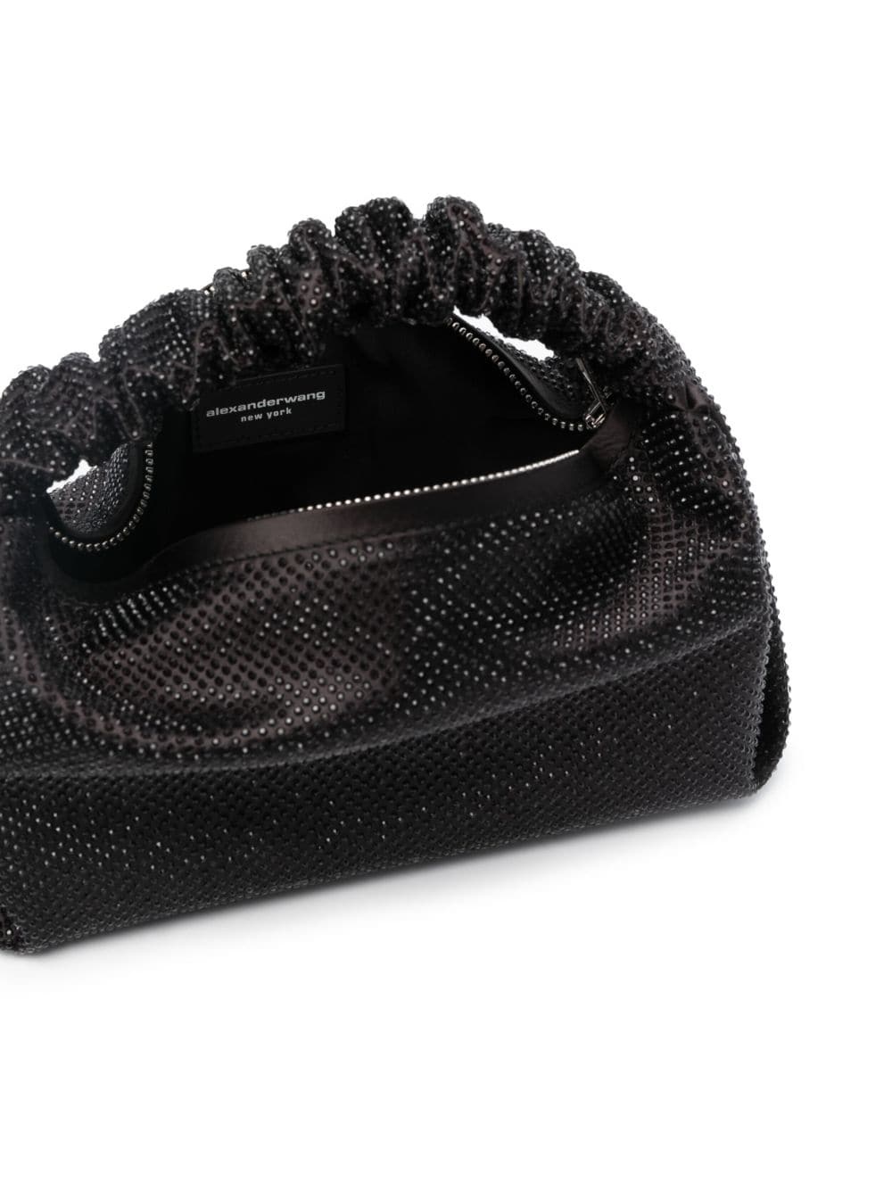 Scrunchie crystal-embellished mini bag - 5