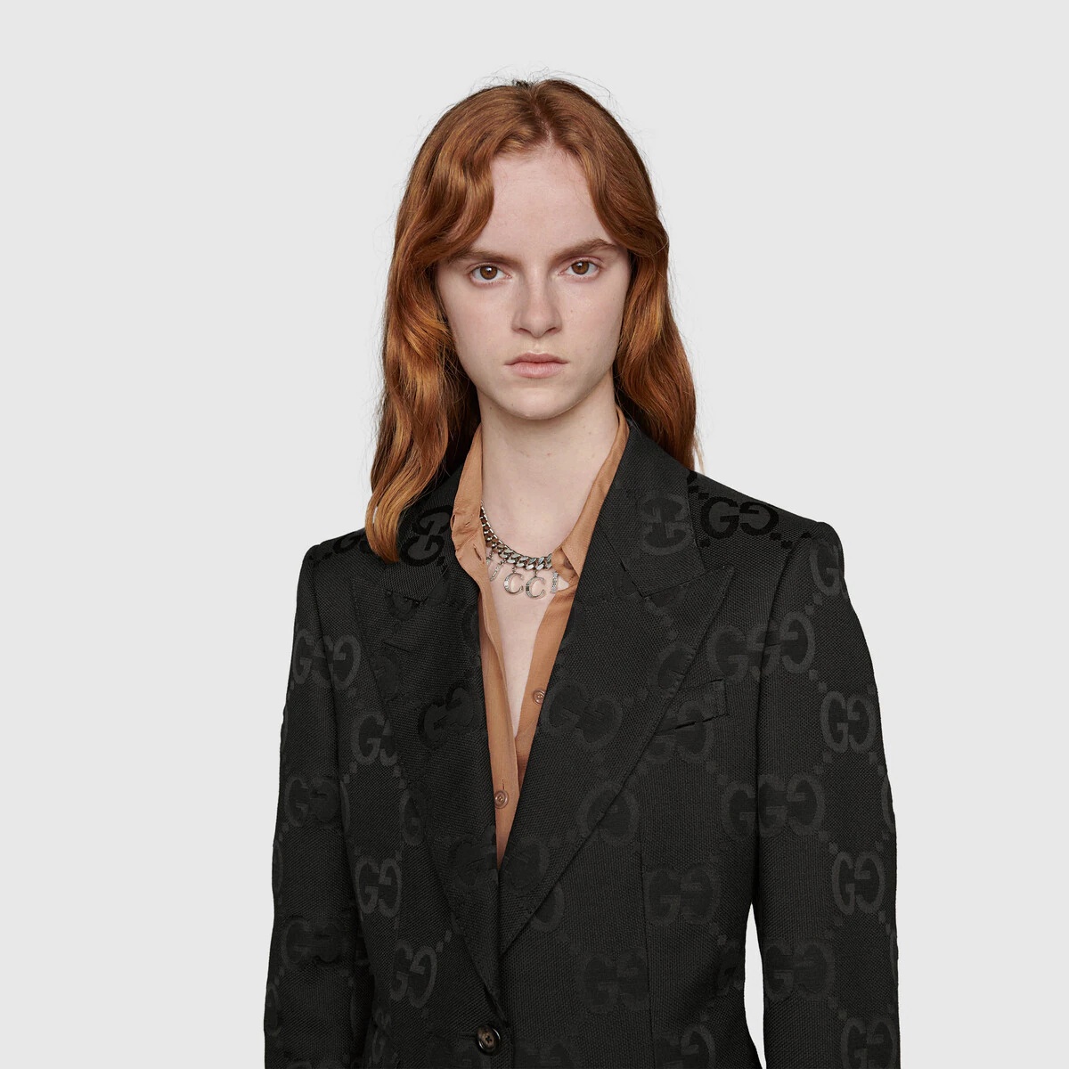Light GG canvas single-breasted jacket - 6