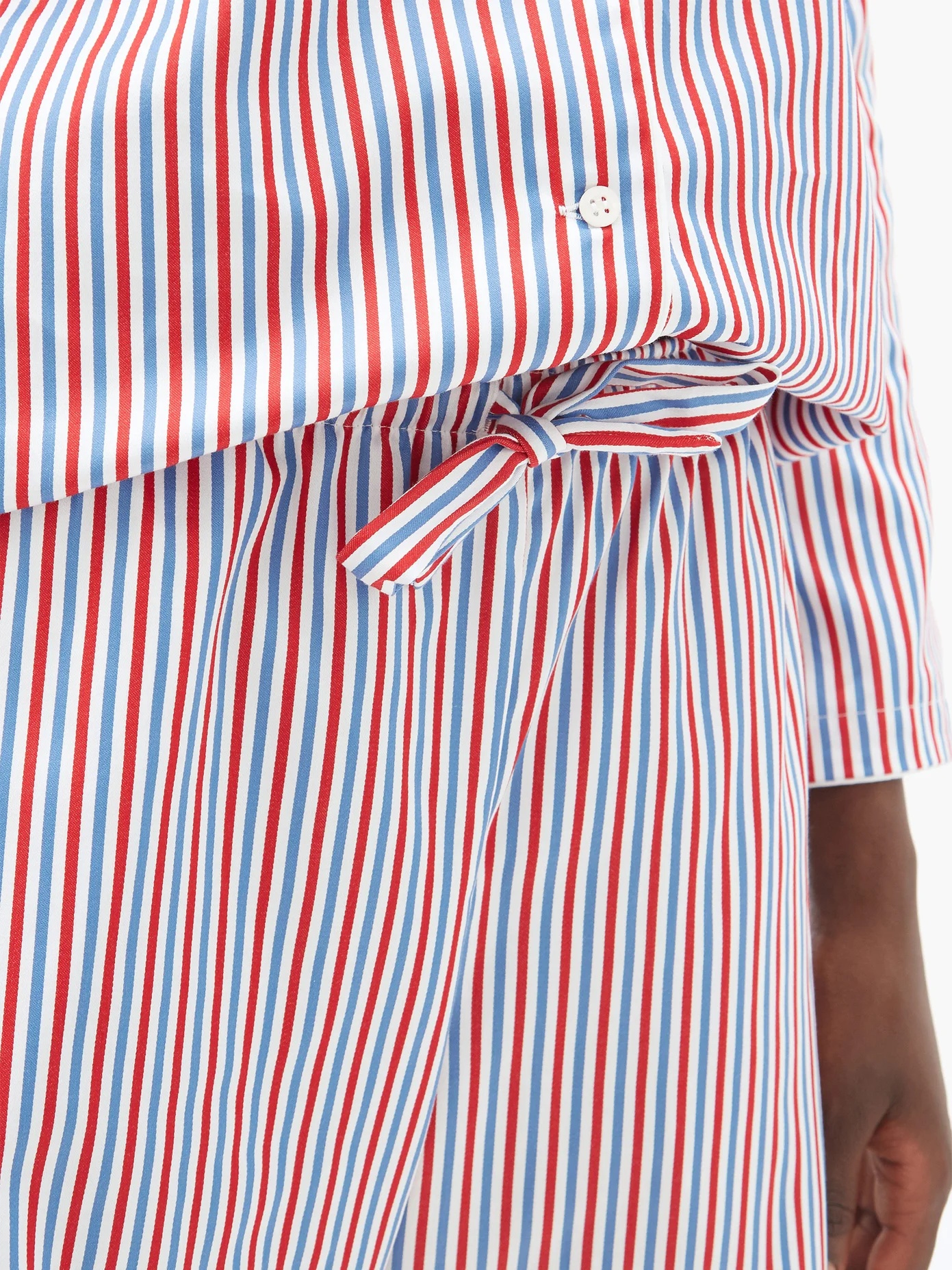 Striped cotton-poplin pyjamas - 4