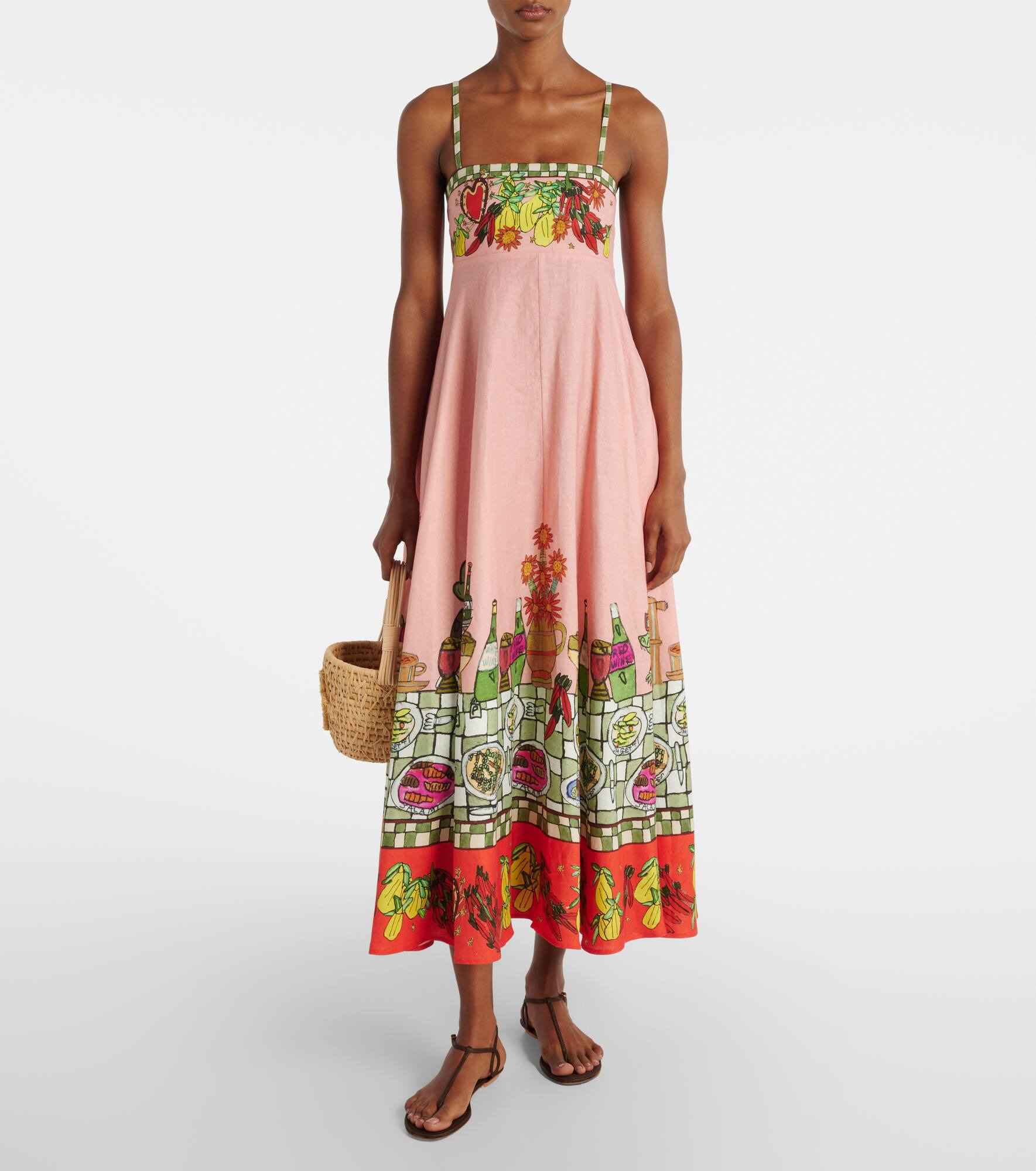 x Greg Sindel Contessa printed linen maxi dress - 2