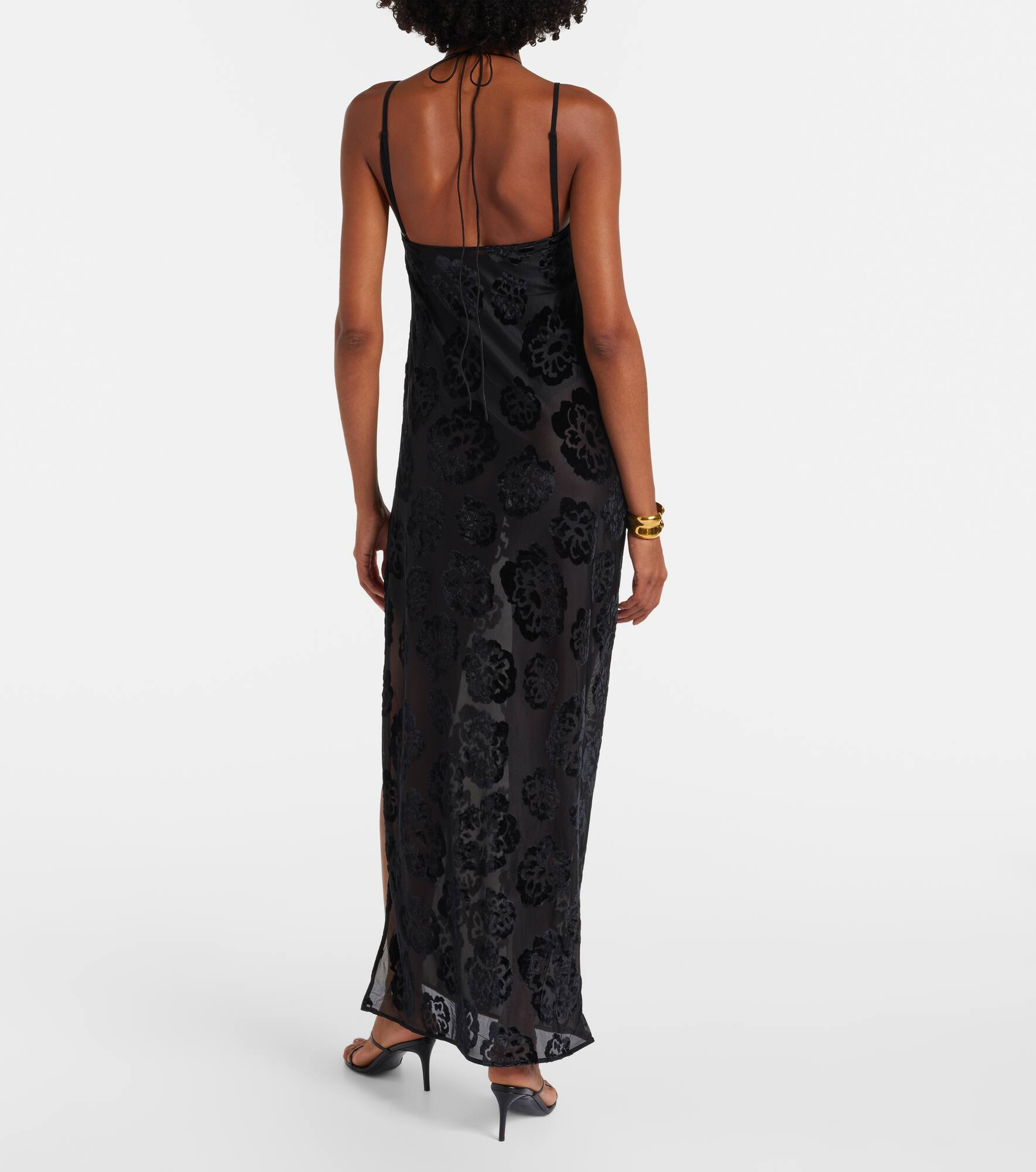 Vittoria embroidered sheer maxi dress - 3