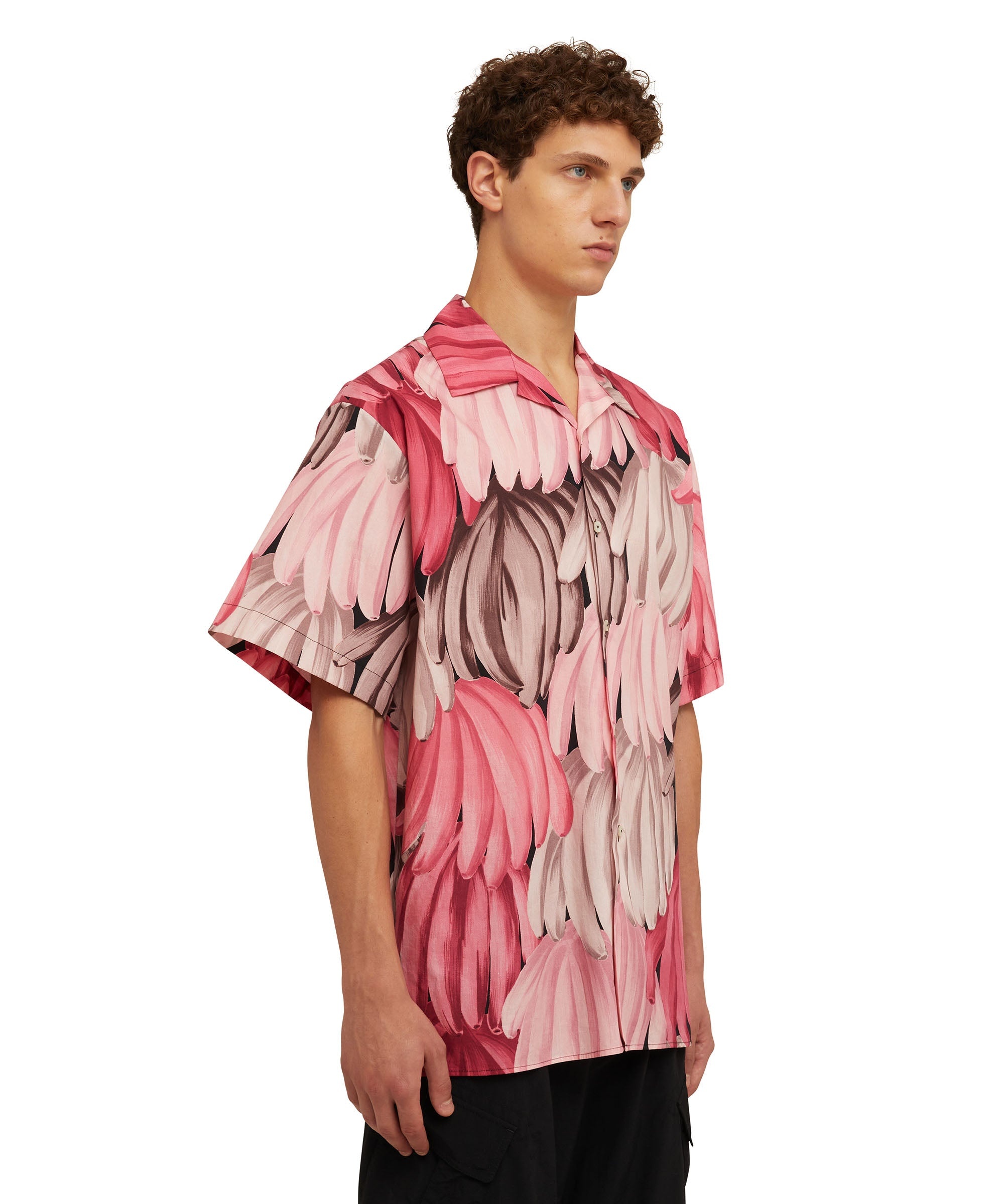 Poplin cotton shirt with "Bananas" print - 4
