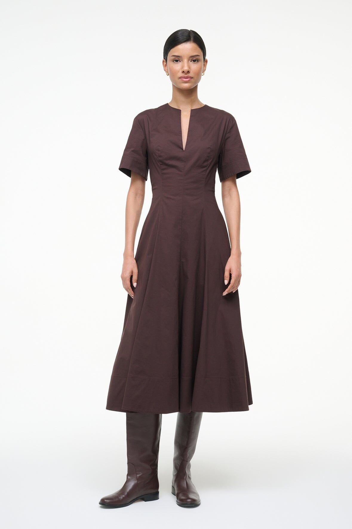 STAUD FRANCES DRESS EARTH - 4