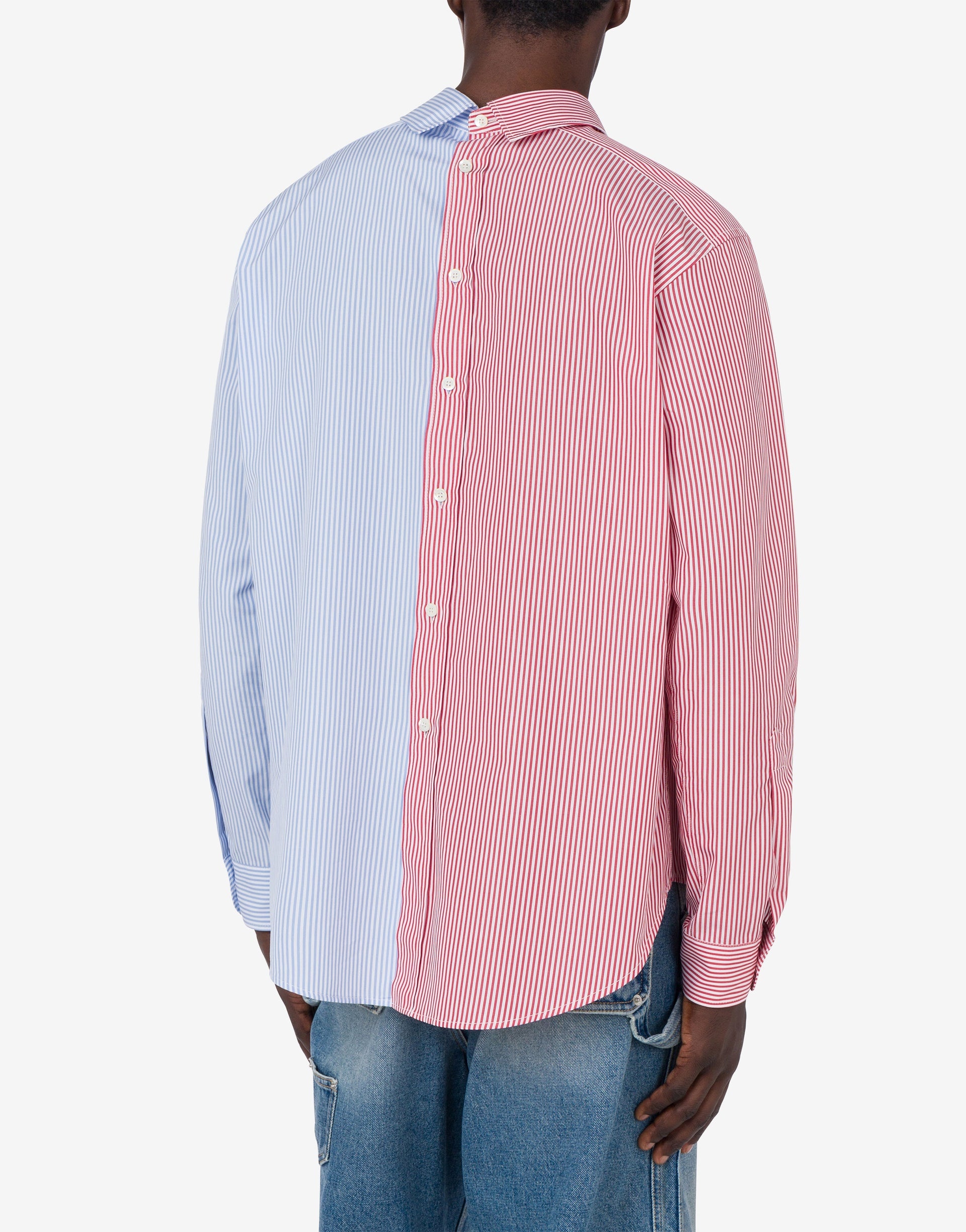 STRIPED POPLIN SHIRT LAUREL CROWN LOGO - 2