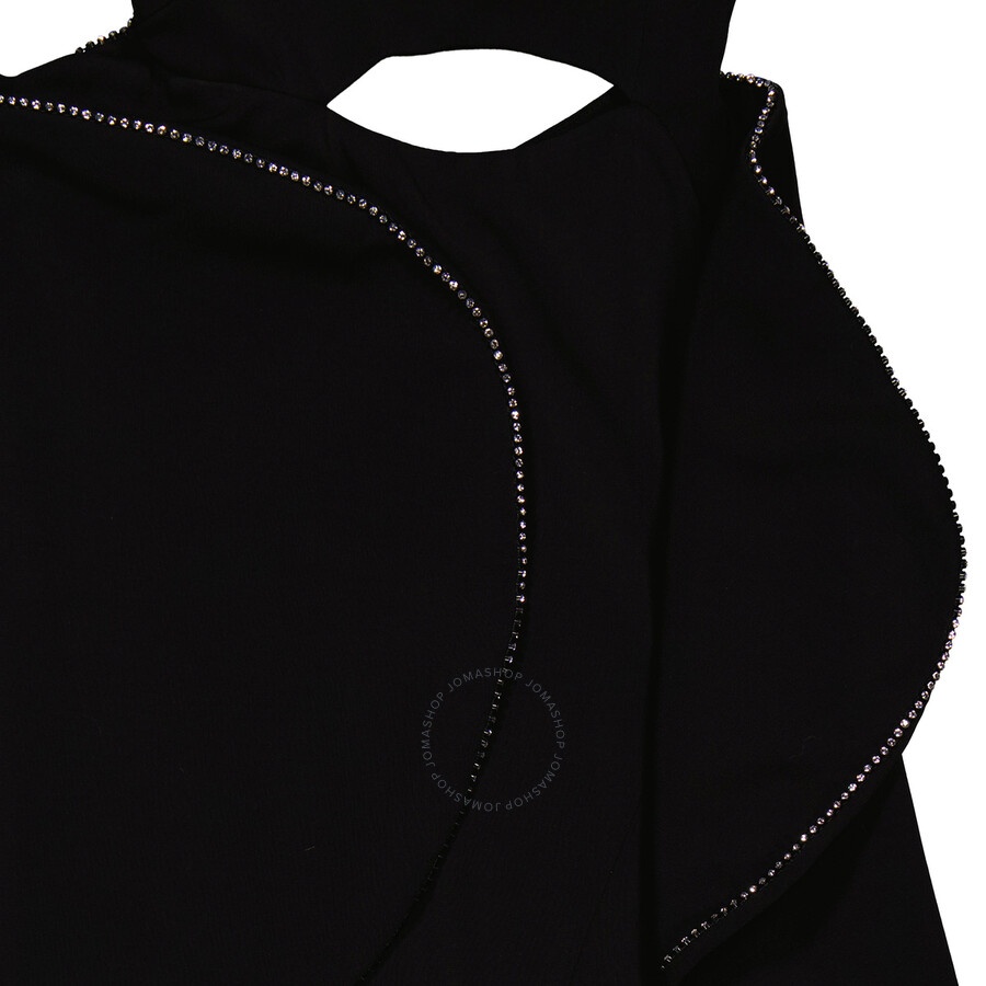 Burberry Ladies Black Cut-out Stretch Jersey Sleeveless Crystal Detail Gown - 7