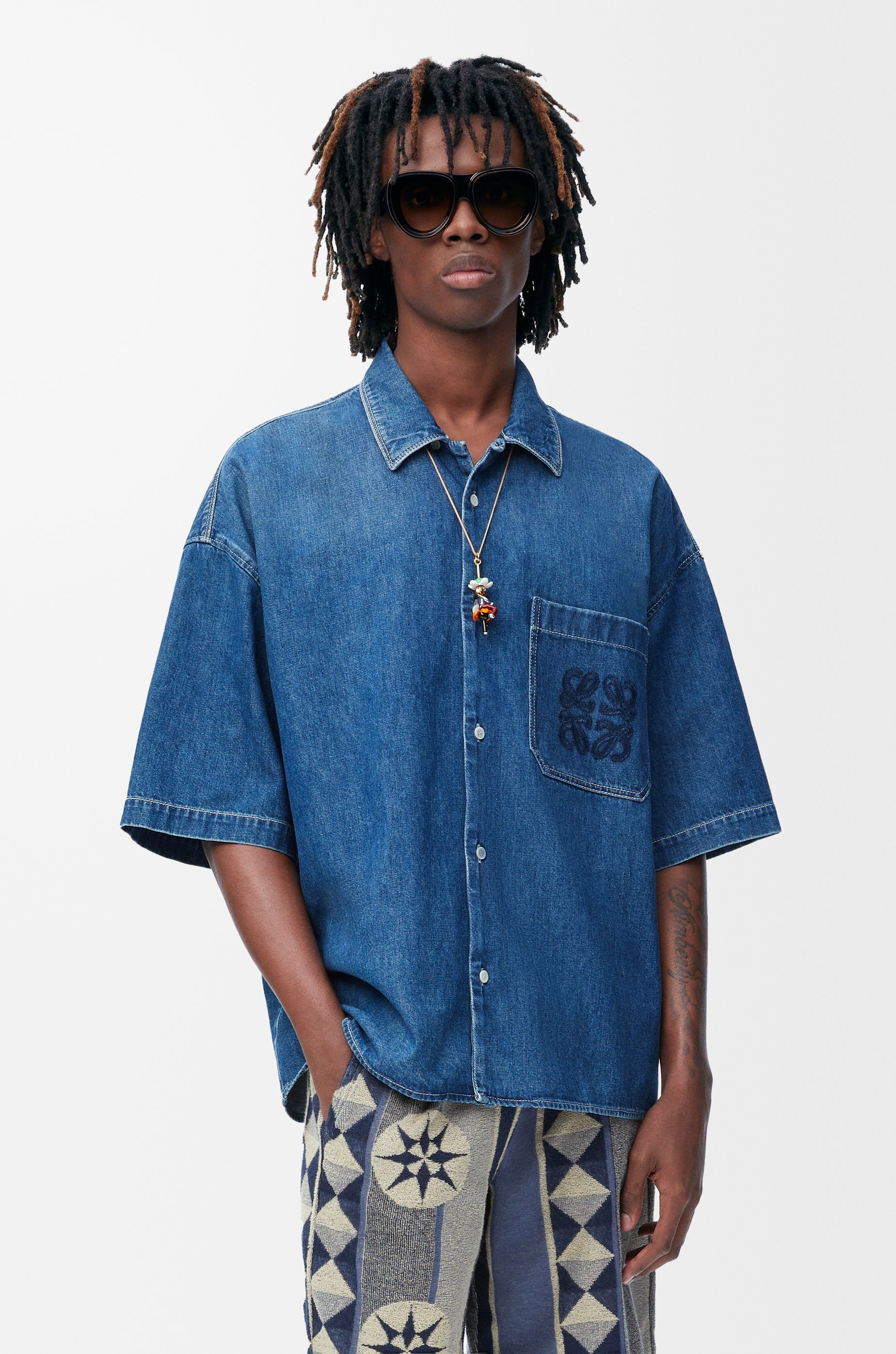 Short sleeve shirt in denim - 3