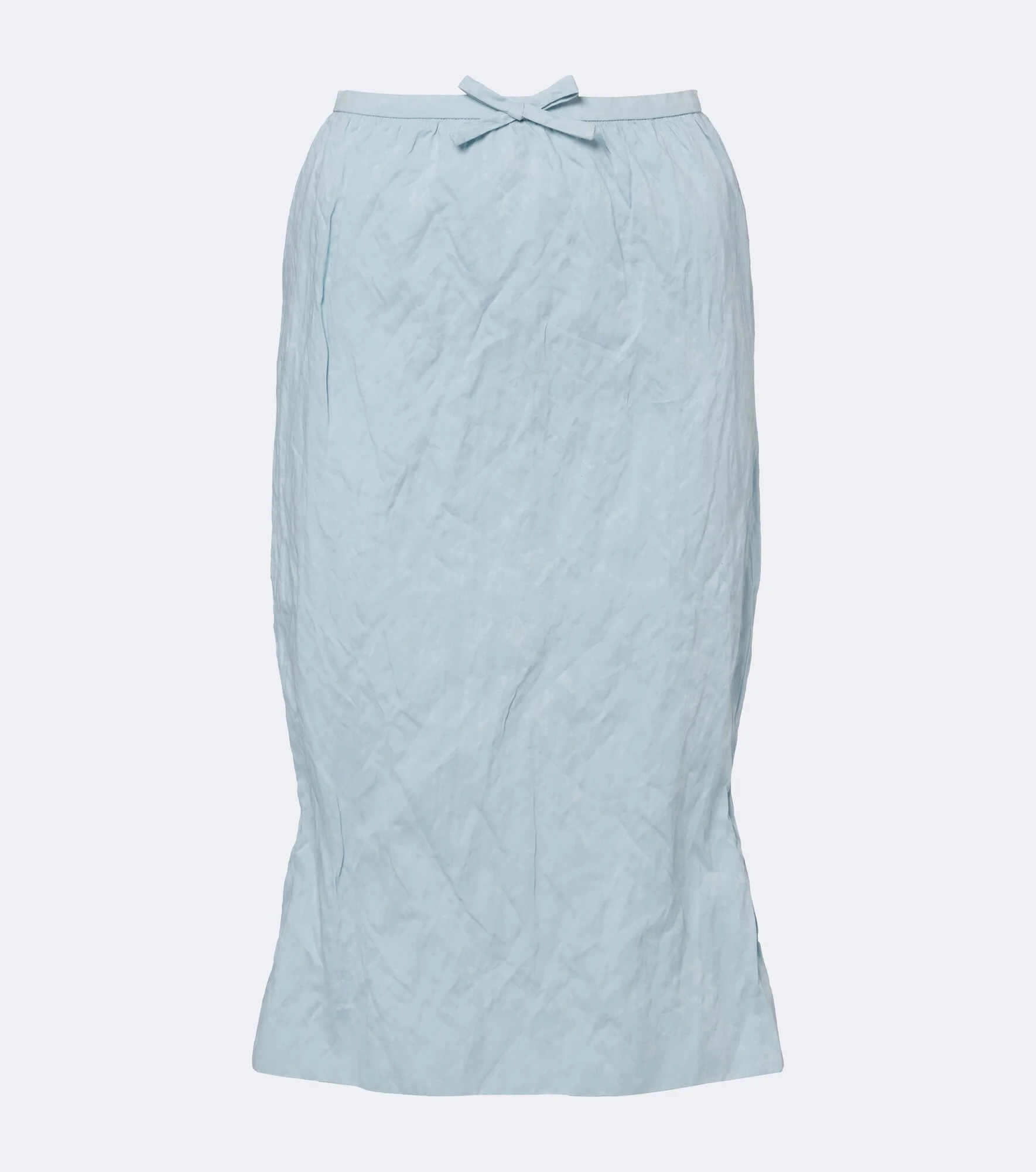 Bow-detail cotton-blend midi skirt - 1