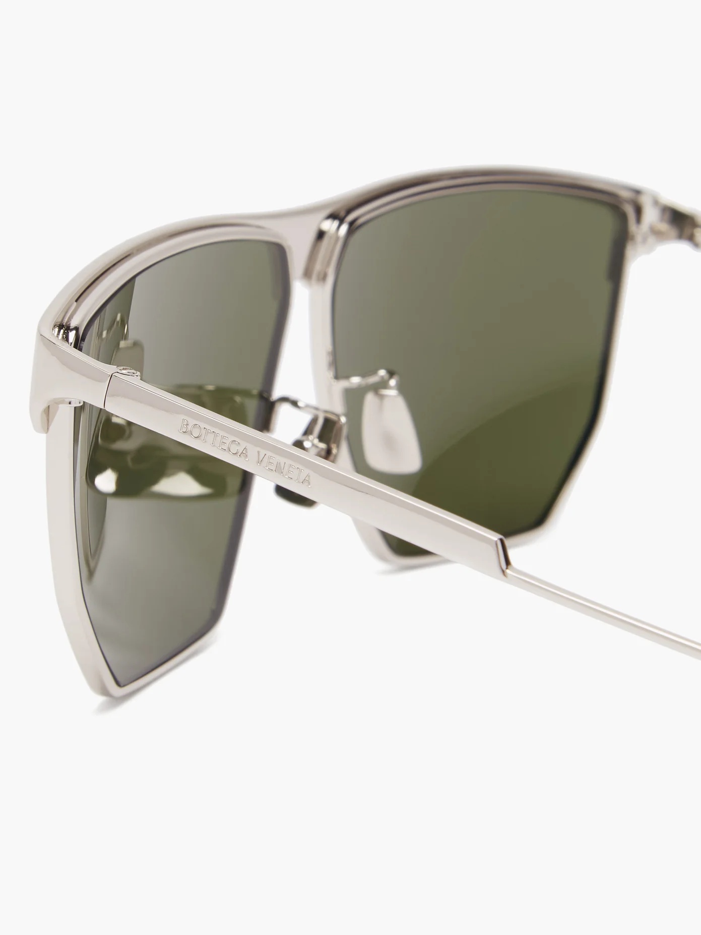 Flat-top aviator metal sunglasses - 2