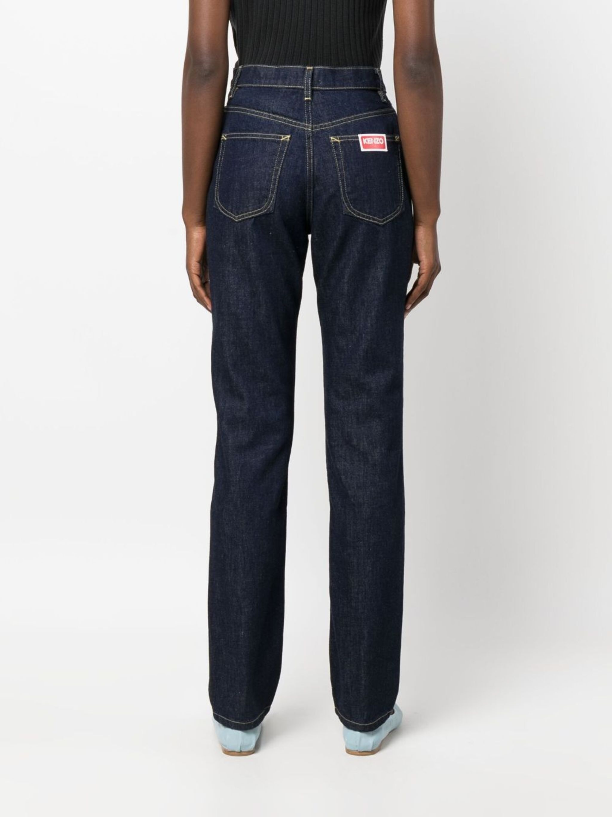 Asagao straight-leg jeans - 7