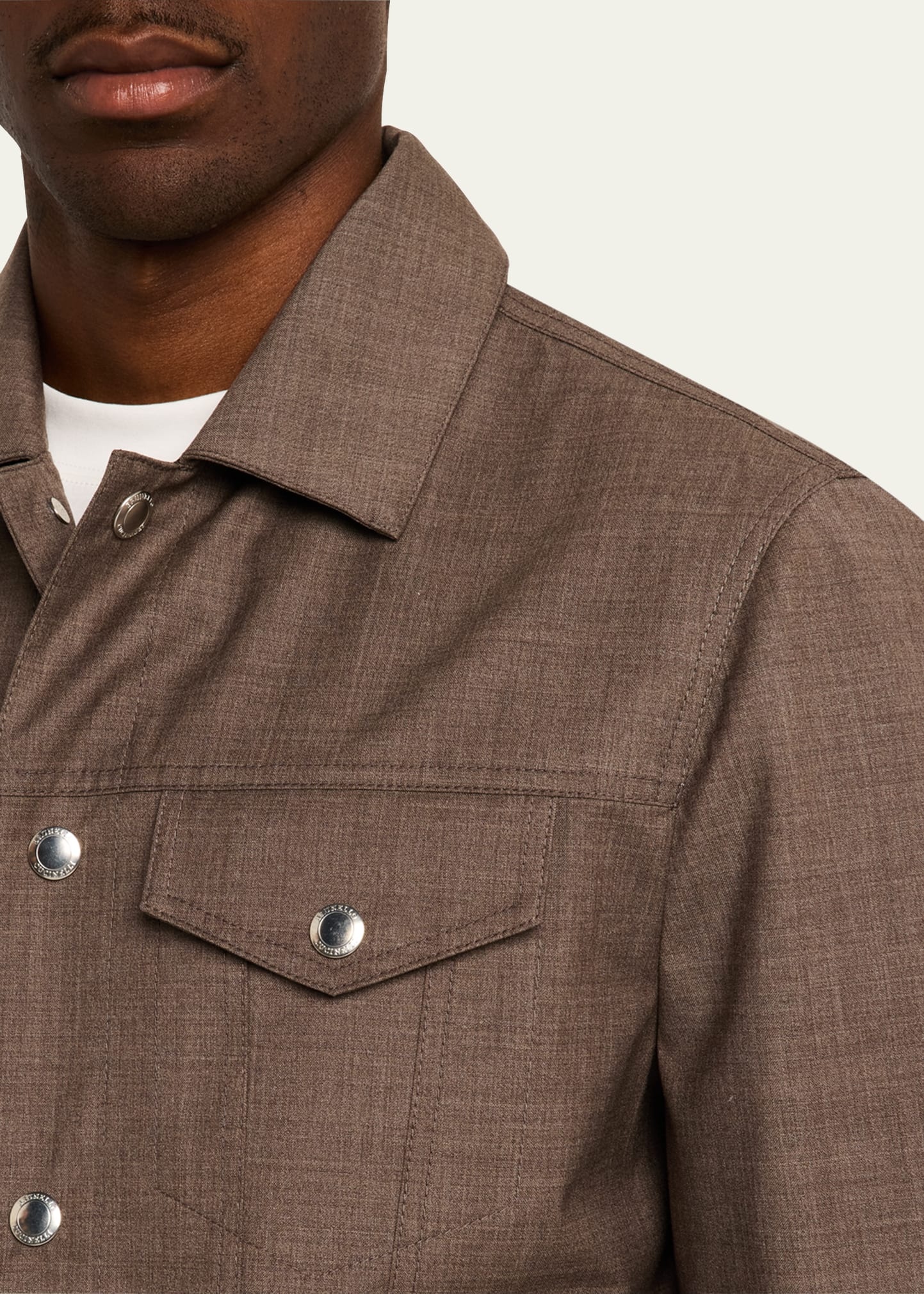 Men's Wool Snap-Front Trucker Jacket - 5