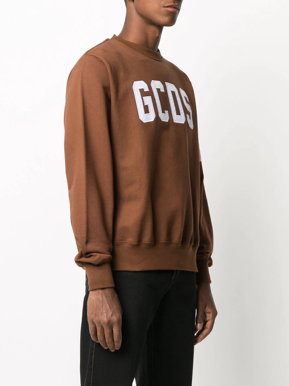 logo patch stripe detail sweatshirt - 3