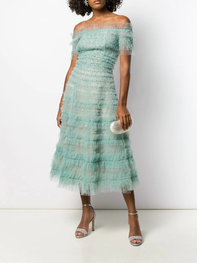 Marchesa embellished tulle dress outlook