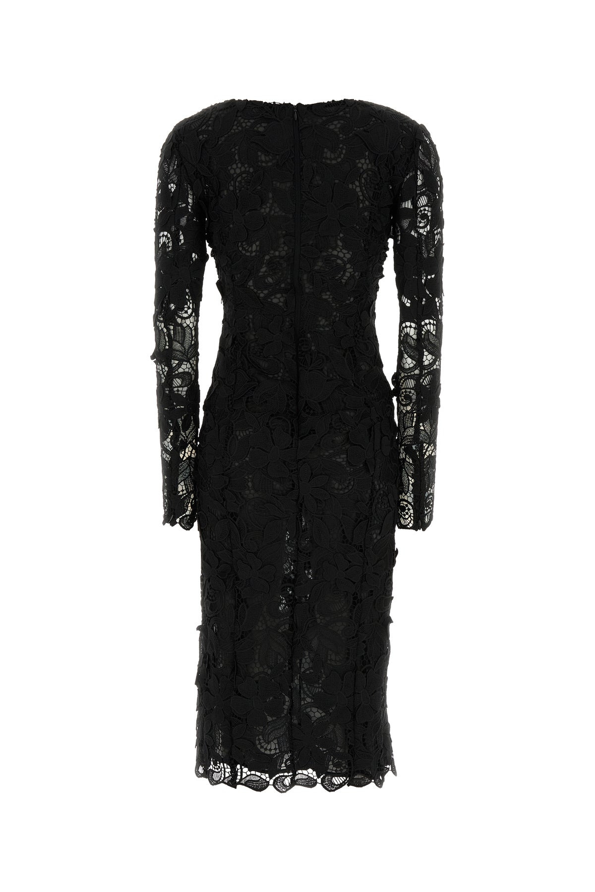 Black macrame lace dress - 2