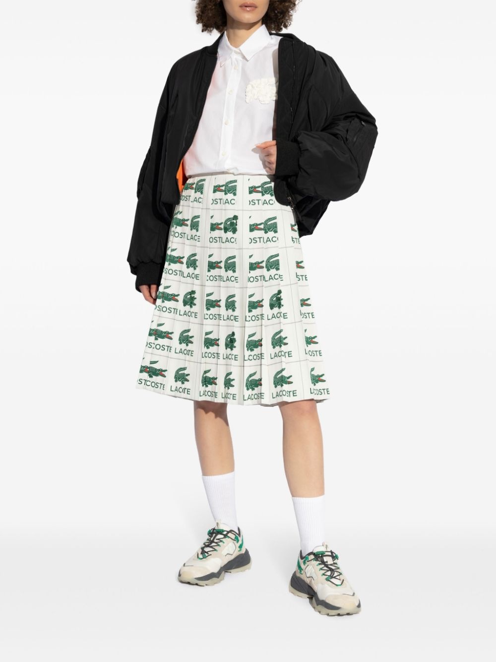 embroidered pleated skirt - 2