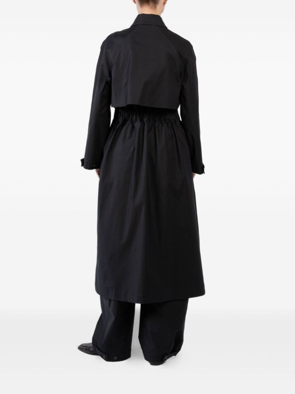 elasticated trench coat - 4
