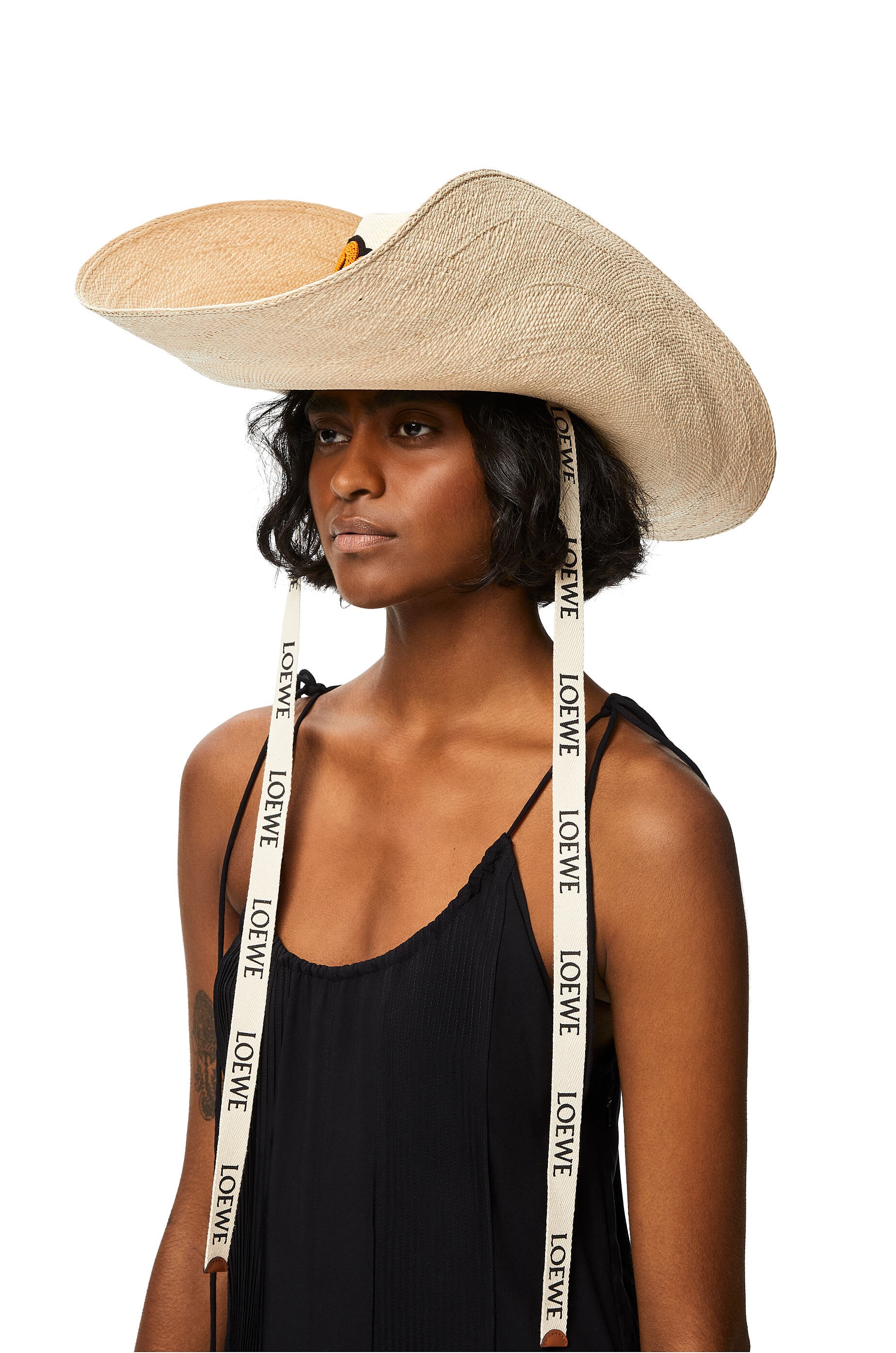 Cowboy hat in toquilla palm and calfskin - 2