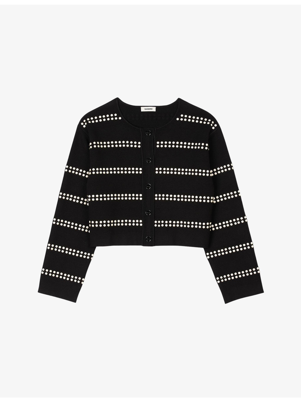 Stud-embellished knitted cardigan - 1