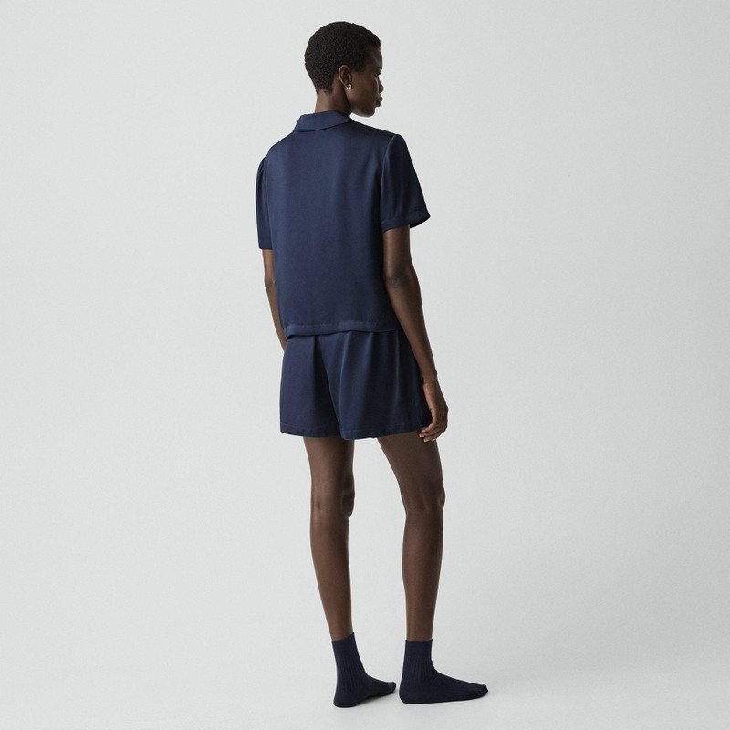 Theory Short Pajama Set in Lounge Silk outlook