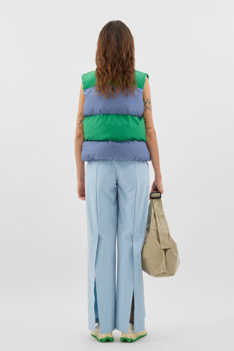 PUFFY GILET / green & wisteria 4