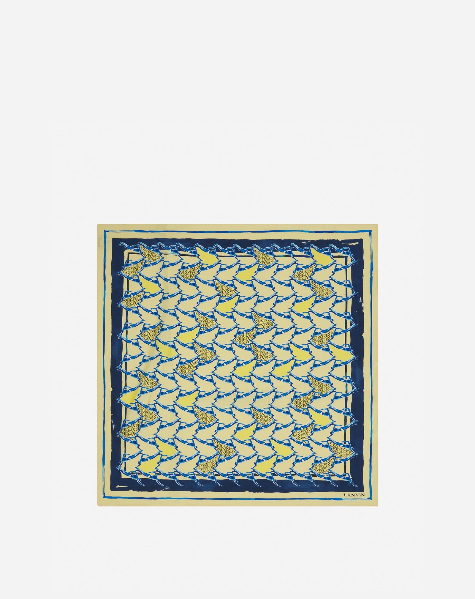 SILK SCARF WITH A SPORTS PRINT - 1