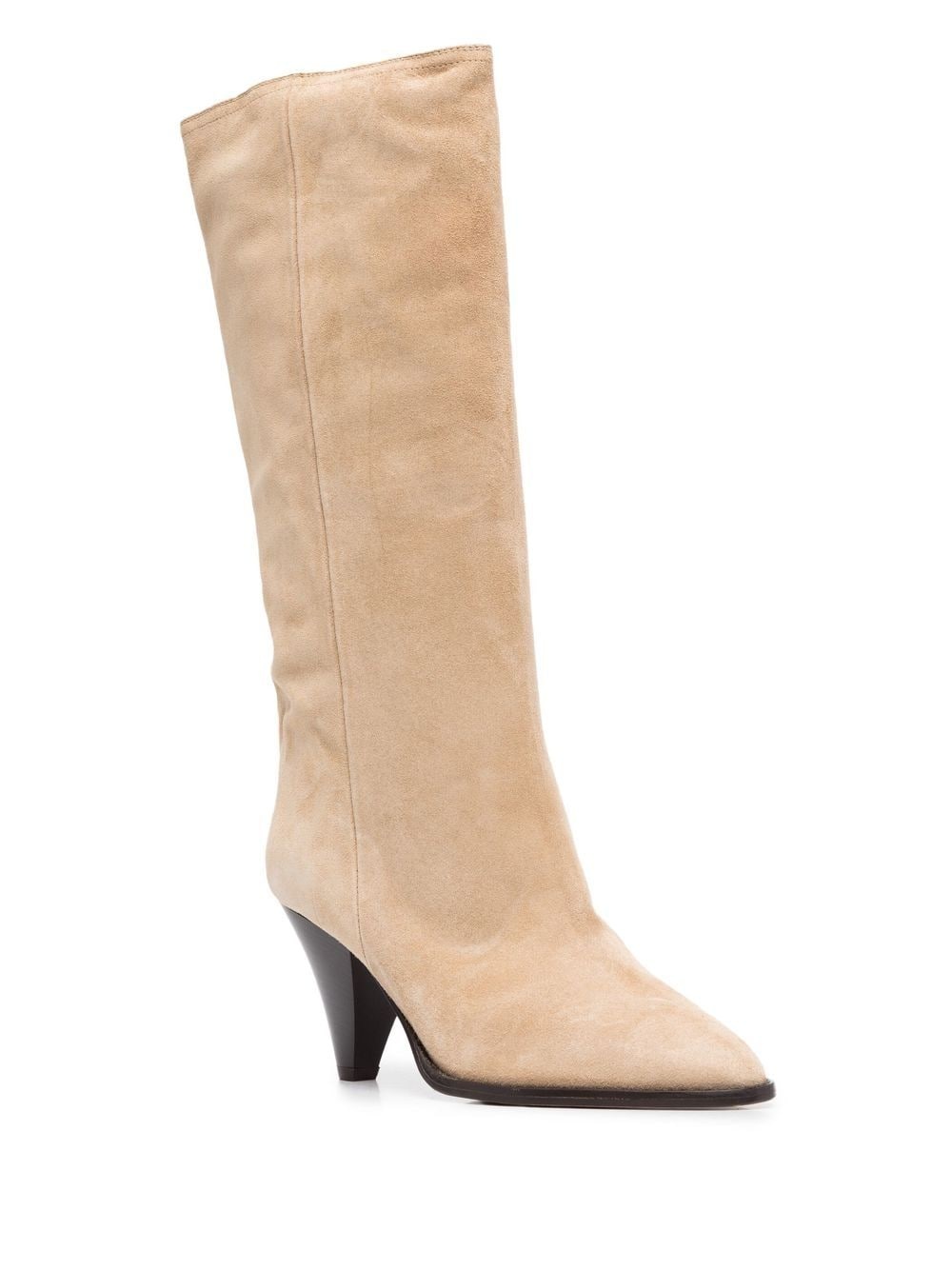 80mm heeled suede boots - 2
