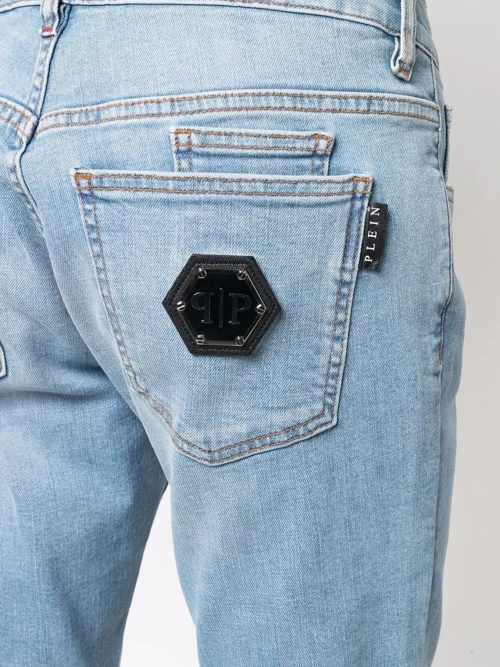 logo slim-fit jeans - 5