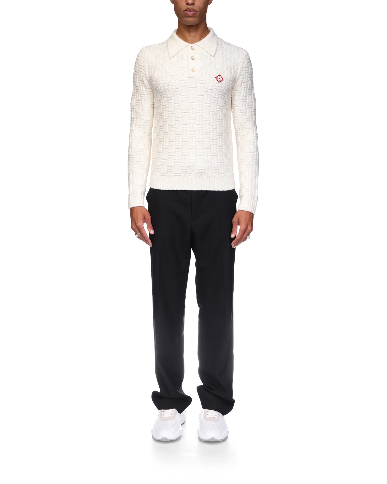Column Knit Polo Shirt - 2